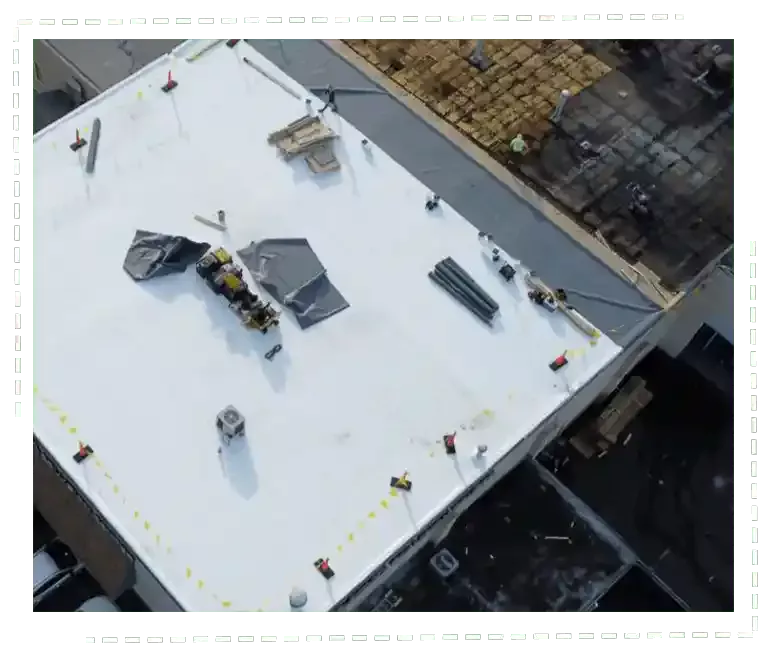 Commercial flat roof full replacement project by H.Kulak & Son Connecticut