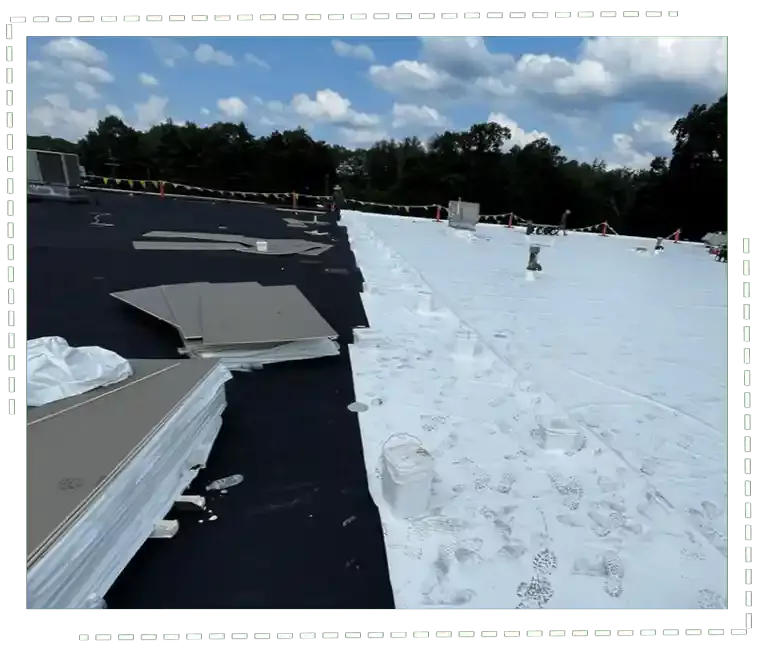 H. Kulak & Son LLC white commercial rooftop