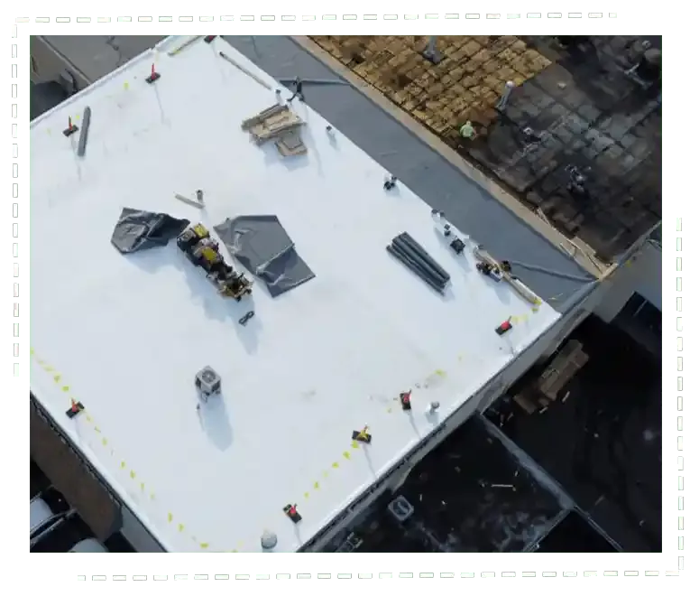 H. Kulak & Son LLC white commercial rooftop