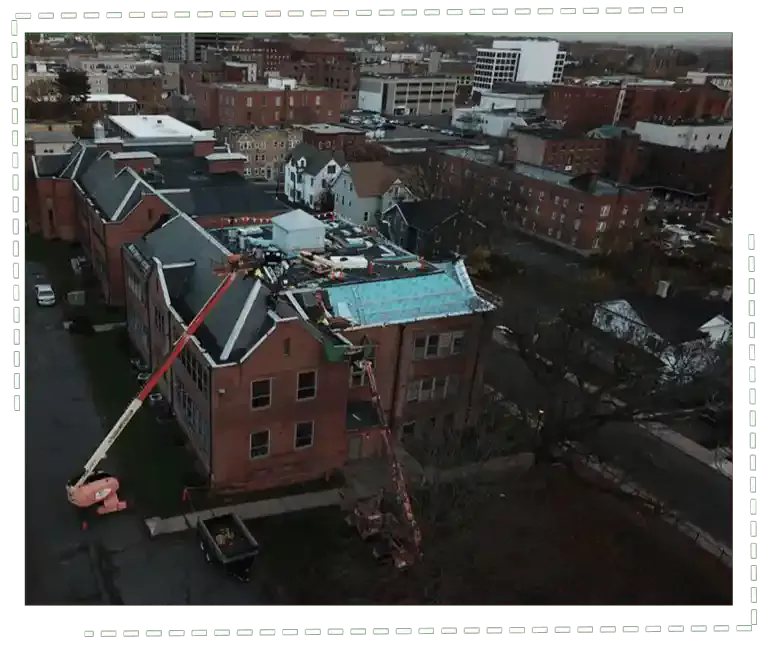 H. Kulak & Son LLC white commercial rooftop